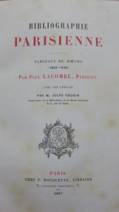 Lacombe bibliographie parisienne III