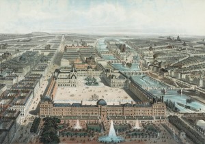 Le palais des Tuileries et le Louvre, 1850 - Charles Fichot